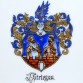 STRIEGAU mistrzowsko malowany herb Strzegomia na porcelanie Koenigszelt