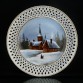 Zimowy pejzaż na porcelanie – ażurowy talerz - Gräflich Thunsche Porzellanfabrik Klösterle, lata 1839 – 1870