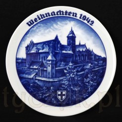 Rosenthal Weihnachten 1942 talerz kolekcjonerski z widokiem Zamku w Malborku