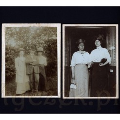 Moda retro na dwóch czarno białych fotografiach
