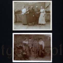 Dwie czarno białe rodzinne fotografie