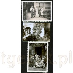 Komplet trzech czarno białych fotografii wykonanych w latach 1936-1937