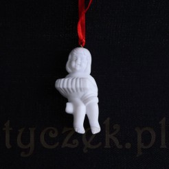 Akordeonista - wisząca figurka porcelanowa