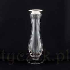 Finezyjny wazon Art Deco\: kryształ w srebrze