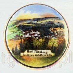 Porcelanowe puzderko z ręcznie malowanym widokiem Bad Flinsberg
