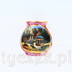 Zabytkowy wazonik Bad Oppelsdorf – ręcznie malowana porcelana z Opolna-Zdroju