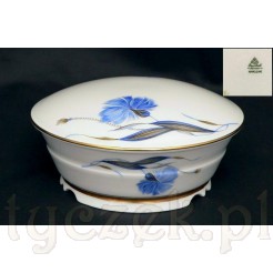 Markowa porcelana Rosenthal w niebieskie Chabry