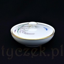 porcelanowa bomboniera z białej porcelany