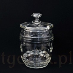 Zabytkowa waza do ponczu ze szlifowanego szkła kryształowego