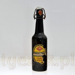 Etykieta browarniana marki Haselbach na starej butelce