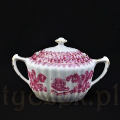 Porcelanowa cukiernica śląska ze wzoru China Rot