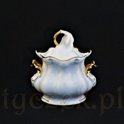 Ekskluzywna porcelanowa cukiernica w manierze baroku