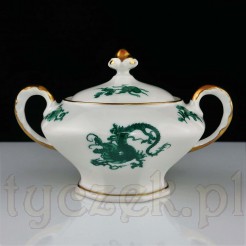 Ozdobna porcelanowa cukierniczka z pięknym smokiem - ręcznie wykonane detale to gwarancja najwyższej jakości