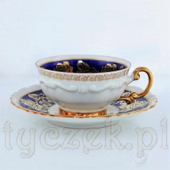 Duo mocca z białej bawarskiej porcelany marki Mitterteich Bavaria.