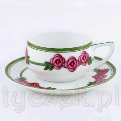 Secesyjne róże zdobią autentyczną porcelanę Rosenthal