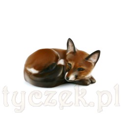 Figurka leżącego lisa 