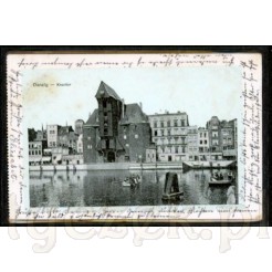 Widok kartki pocztowej przedstawiającej Gdańsk.