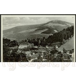 Widok pocztówki przedstawiającej sanatorium w Karpaczu