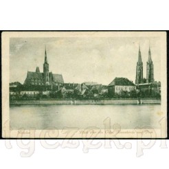 Widok kartki pocztowej z Wrocławia