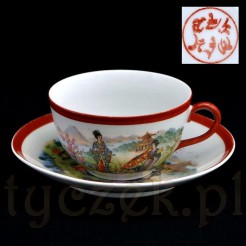 Kolekcjonerska filiżanka do herbaty z dekorowanej porcelany