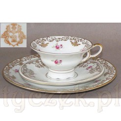 Kolekcjonerska porcelanowa filiżanka sygnowana turyńskim znakiem rycerza