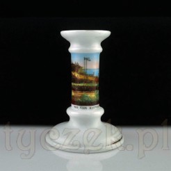  1890-1920 Hastings Pier - porcelanowy świecznik z widokiem na molo