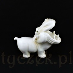 Porcelanowa figurka hipopotama