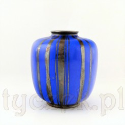 Intensywnie niebieski porcelanowy wazon