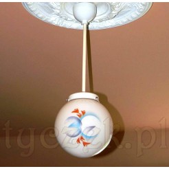 Lampa Art Deco - malowana kula
