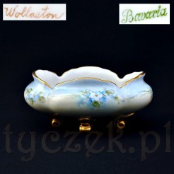 Otwarta cukiernica z porcelany Bavaria malowanej ręcznie