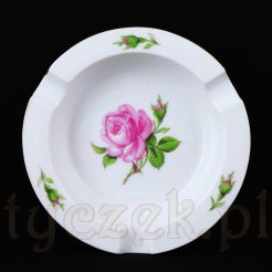 Meissen porcelanowa popielniczka różana - ręcznie malowana