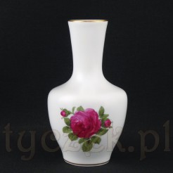 Porcelanowy wazon Meissen Rose – unikat po 1934 roku, ręcznie malowany.