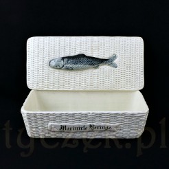 Ceramiczny pojemnik do serwowania śledzi marynowanych