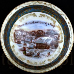 ber Bruckenberg - zaśnieżony widok na porcelanowej filiżance