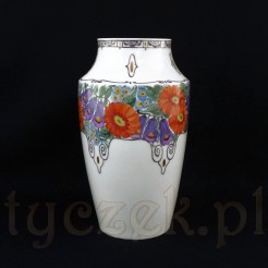 Zjawiskowo piękny malowany wazon ze Szczawienka