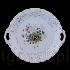 Efektowna porcelanowa patera z przełomu XIX i XX wieku. 