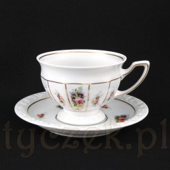 Duo Rosenthal Maria Poesie -filizanka ze spodkiem w kwiaty