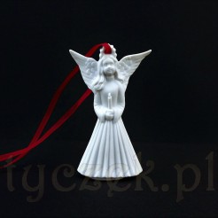 Porcelanowy anioł na choinkę