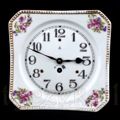Zabytkowy zegar w stylu Shabby Chic z różami i złoceniem