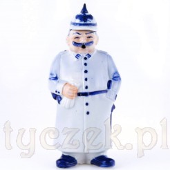 Prusak wąsaty żołnierz - porcelanowa figurka