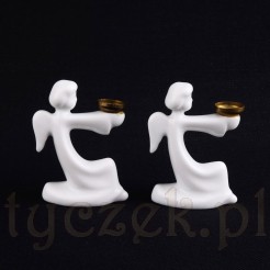 Stylowe miniaturowe świeczniki wykonane z wysokiej jakości porcelany. 