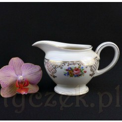 Mlecznik z markowej porcelany Rosenthal w piękne bukiety kwiatowe