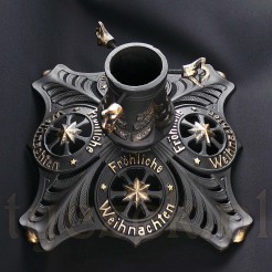 Oryginalny żeliwny stojak bożonarodzeniowy z epoki secesji