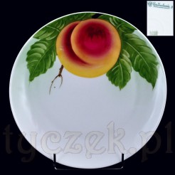 Malowana brzoskwinia -zdobiony talerz