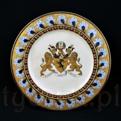 Dekoracyjny talerz ceramiczny z herbem