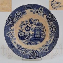 Ceramiczny talerz w typie orientalnym sygnowany