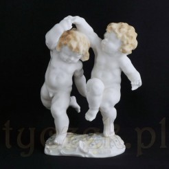 Hutschenreuther Tutter – zabytkowa porcelana, tańczące putta, oryginał 1928-35