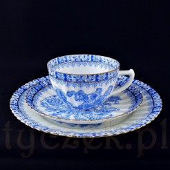 Eleganckie biało-niebieskie TRIO wzór China Blau