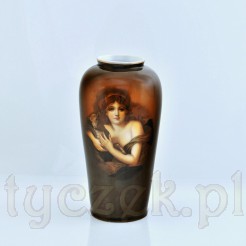Oryginalny wazon wykonany z bawarskiej porcelany w brązowej tonacji