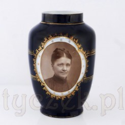 Antyk wazon porcelana z fotografią koloidalną
